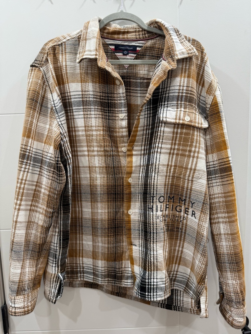Tommy Hilfiger Plaid Button-Up Shirt Jacket